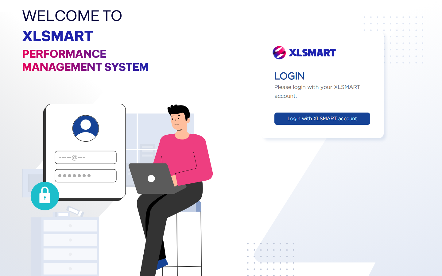 Screenshot of XL Smart Performance Management System login page
